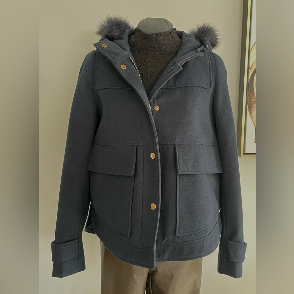 Zara - Navy Peacoat, Size L